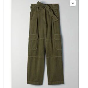 Aritzia Wilfred Cargo Pants Olive Green 4